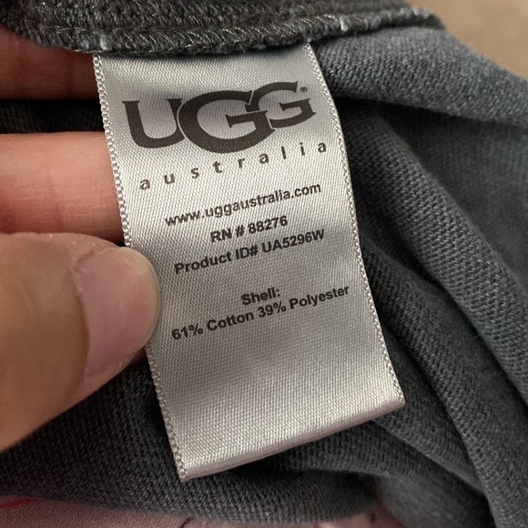 UGG WOMENS GINNIFER HOODED GREY COTTON CARDIGAN M - Picture 4 of 6